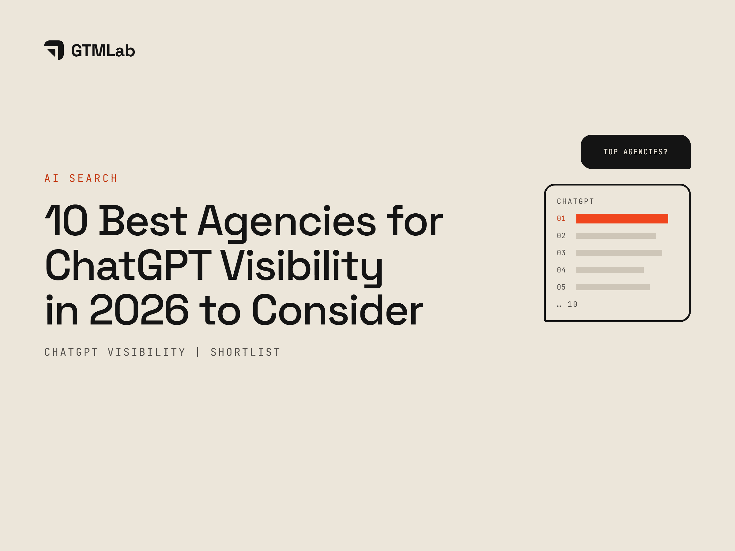 10 Best Agencies for ChatGPT Visibility in 2026 to Consider