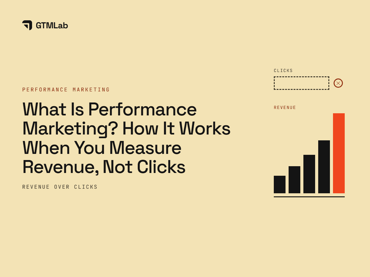 What Is Performance Marketing? How It Works When You Measure Revenue, Not Clicks