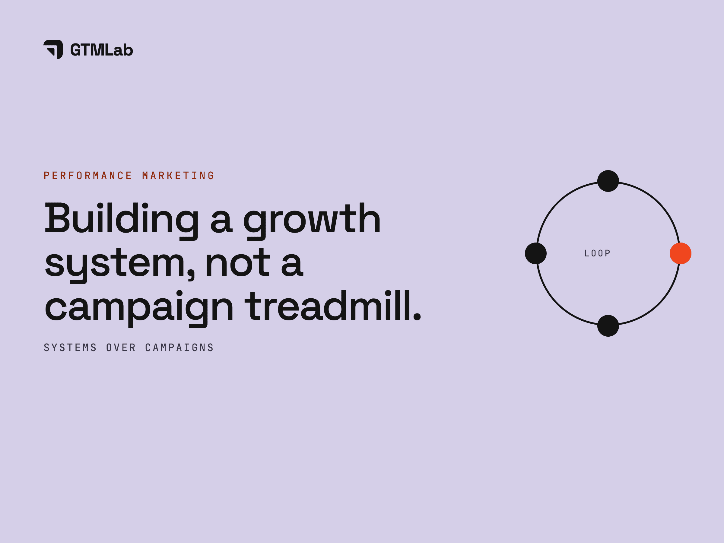Building a growth system, not a campaign treadmill.