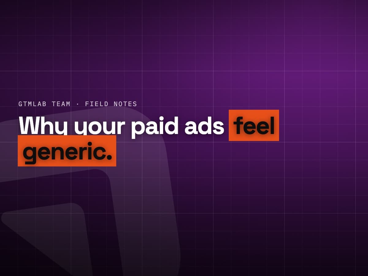 Why your paid ads feel generic — and how to fix it in three steps.