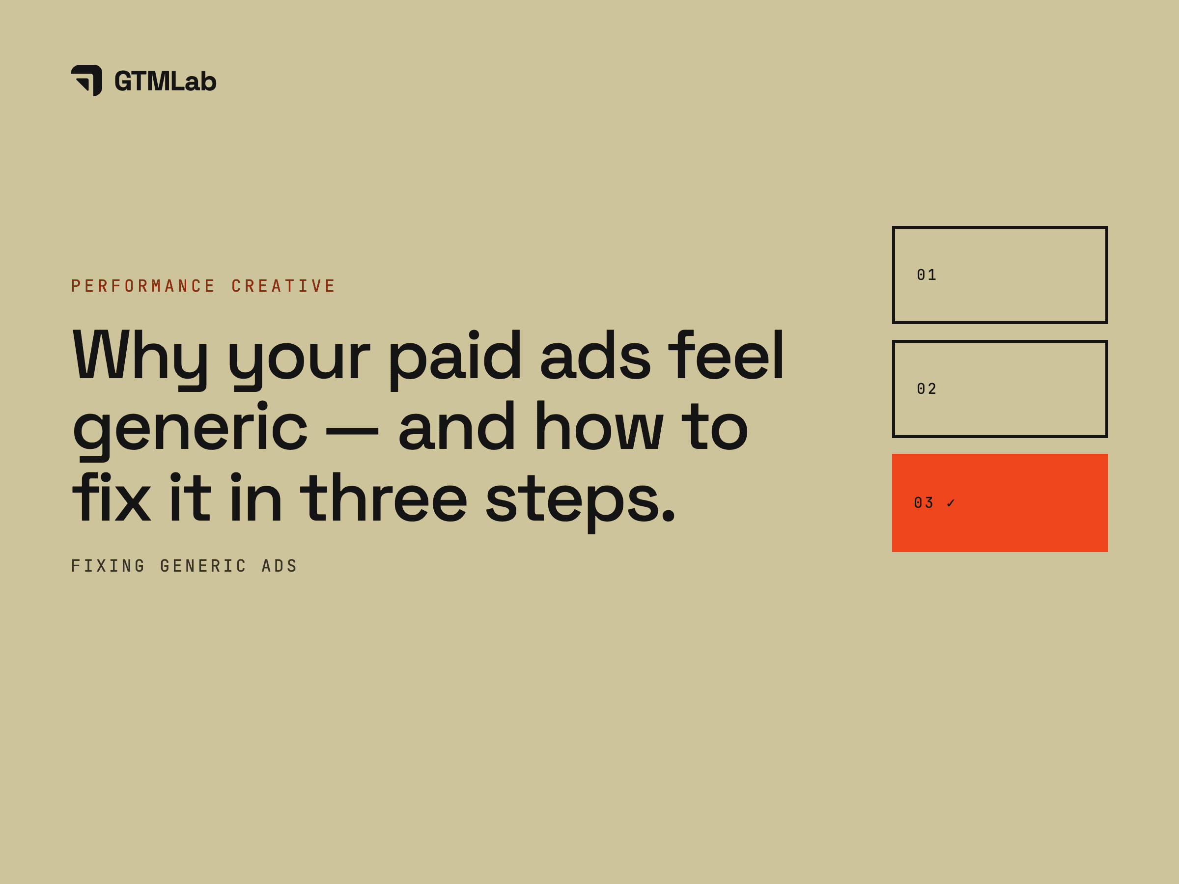 Why your paid ads feel generic — and how to fix it in three steps.